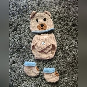 Baby Bear crochet newborn outfit
